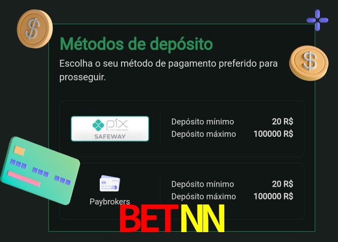 O cassino BetNN oferece uma grande variedade de métodos de pagamento